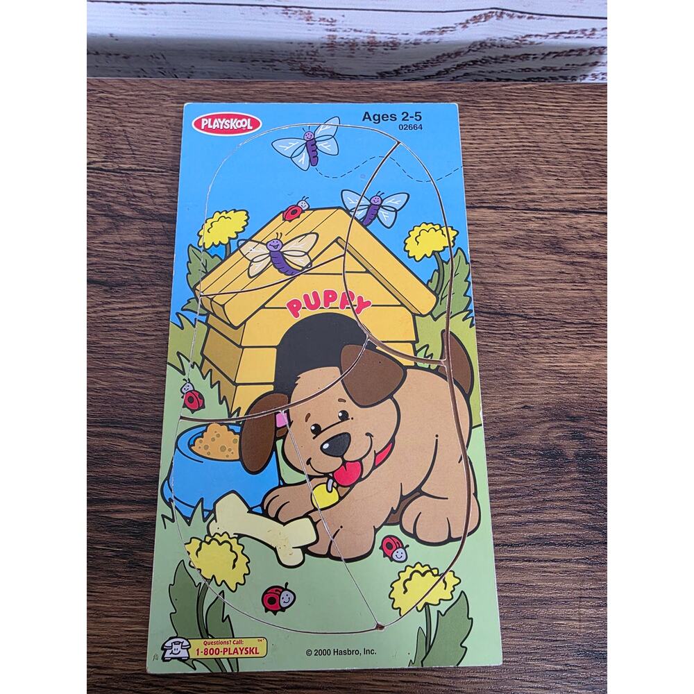 Hasbro 2000 Milton Bradley Frame Tray Puppy Puzzle